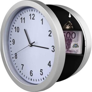 ACROPAQ Coffre-fort Mural Discret- Horloge secrète- Fonction réveil- Verrouillage à clé- Facile à installer