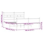 vidaXL Cadre de lit sans matelas chêne marron 140x190 cm