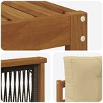 vidaXL Ensemble de canapés d'extérieur 8 pc Naturel et Beige