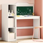 vidaXL Bureau tableau noir ROROS Blanc 120 x 45 x 118 5 cm