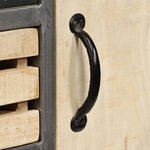 vidaXL Buffet Bois de manguier massif et acier 65x33x76 cm