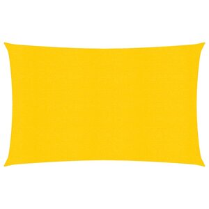 vidaXL Voile d'ombrage 160 g/m² rectangulaire jaune 5x7 m PEHD