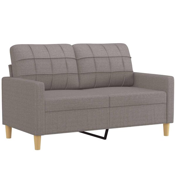 vidaXL Canapé à 2 places Taupe 120 cm Tissu