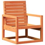 vidaXL Salon de jardin 3 Pièces cire marron bois de pin massif