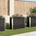 vidaXL Lit surélevé de jardin Anthracite 100x40x77 cm Acier galvanisé