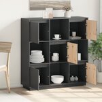 vidaXL Buffet Gris 110 5x35x117 cm Bois massif de pin