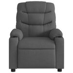 vidaXL Fauteuil inclinable électrique Gris foncé Tissu