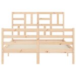 vidaXL Cadre de lit sans matelas 140x200 cm bois massif