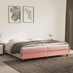 vidaXL Cadre de lit sans matelas rose 200x200 cm velours