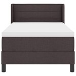 vidaXL Lit boxspring avec matelas Marron foncé 100 x 200 cm