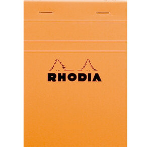 Bloc ORANGE N°13 10,5 x14,8 - 80F agrafées - 80g - Q.5x5 RHODIA