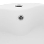 vidaXL Lavabo de luxe avec trop-plein Blanc mat 36x13 cm Céramique
