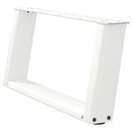 vidaXL Pieds de table basse en U 2 pièces Blanc 60 x (30-31) cm Acier