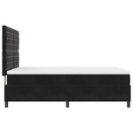 vidaXL Lit à ressorts avec matelas Noir 160 x 200 cm tissu