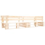 vidaXL Canapé de jardin palette 2 places bois naturel