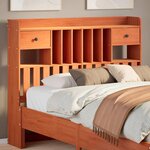 vidaXL Tête de lit avec rangement cire marron 120cm bois massif de pin