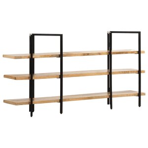vidaXL Bibliothèque à 3 niveaux 160x31x80 cm Bois de manguier massif