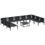 vidaXL Ensemble de canapé de jardin 10 Pièces Anthracite Acier