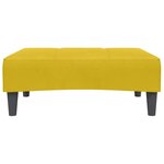 vidaXL Canapé-lit à 2 places avec repose-pied jaune velours