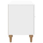 vidaXL Meuble TV Blanc brillant 102 x 34 5 x 50 cm Bois d'ingénierie