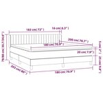 vidaXL Sommier à lattes de lit avec matelas Taupe 180x200 cm Tissu