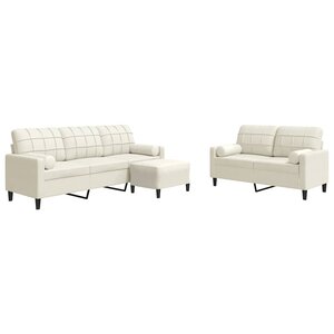 vidaXL Ensemble de canapés 3 Pièces avec coussins et traversins velours