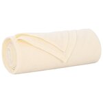 vidaXL Jeté Crème 210 x 140 cm Toison