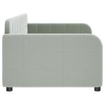vidaXL Lit de repos sans matelas gris clair 90x200 cm velours