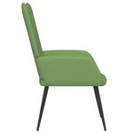 vidaXL Chaise de relaxation Vert clair Velours