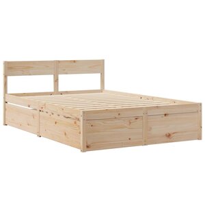 vidaXL Cadre de lit sans matelas 135x190 cm bois de pin massif