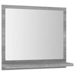 Miroir de bain sonoma 40 x 10 5 x 37 cm bois d'ingénierie gris 02_0006899