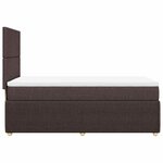 vidaXL Sommier à lattes de lit avec matelas Marron foncé 100x200 cm