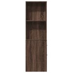 vidaXL Armoire de salle de bain étroite avec roulettes chêne marron