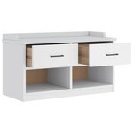 vidaXL Banc de couloir SANDNES blanc 87x40x50 cm bois de pin massif