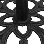 vidaXL Socle de parasol Noir 47x47x33 cm Fonte