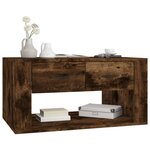 vidaXL Table basse Chêne fumé 80x50x40 cm Bois d'ingénierie