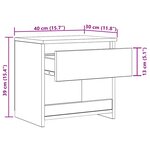 vidaXL Table de chevet Chêne sonoma 40x30x39 cm Aggloméré