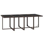 vidaXL Ensemble à dîner de jardin coussins 9 Pièces Résine tressée Marron