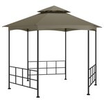 vidaXL Belvédère avec parois 3 1x2 7 m Taupe