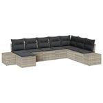 vidaXL Ensemble de canapé de jardin 8 Pièces Gris clair 319 x 209 x 85 cm