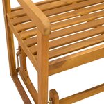 vidaXL Banc à bascule de jardin Naturel 110 x 59 x 97 cm