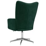 vidaXL Chaise de relaxation Vert foncé Velours