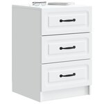 vidaXL Cabinet de chevet Blanc 43 x 41 x 63 5 cm Bois d'ingénierie