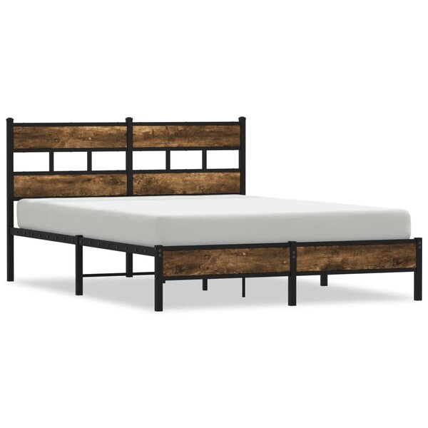 vidaXL Cadre de lit sans matelas avec tête de lit 140x200 cm