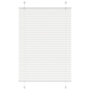 vidaXL Store plissé blanc 85x100 cm largeur du tissu 84 4 cm polyester