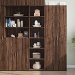 vidaXL Buffet haut chêne marron 45x41x185 cm bois d'ingénierie