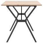 vidaXL Table à manger cadre en Y 160x80x75 cm bois de pin massif fonte