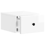 vidaXL Cabinet de chevet mural 2 pc Blanc brillant 34 5 x 33 x 20 cm