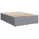 vidaXL Sommier à lattes de lit avec matelas Gris clair 160x200cm Tissu