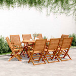 vidaXL Chaises de jardin pliantes lot de 8 57x66x95 cm bois d'acacia